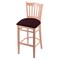 Holland Bar Stool Co 30" Bar Stool, Natural Finish, Canter Bordeaux Seat 312030Nat005 - alternate 1